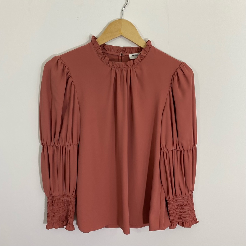 Amanda Uprichard Dusty rose pretty blouse small